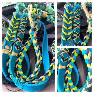 Model Berry mit Fettleder, geflochten und mit Paracord verziert