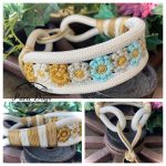 Model Wow mit Blümchenhalsband und Zugstopp