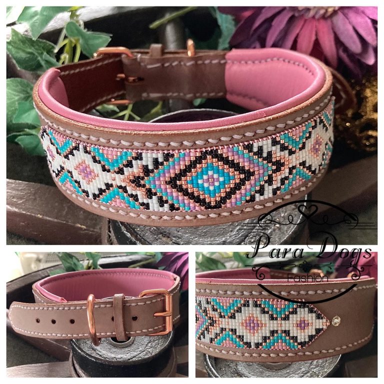 Lederhalsband mit Miyukiperlen