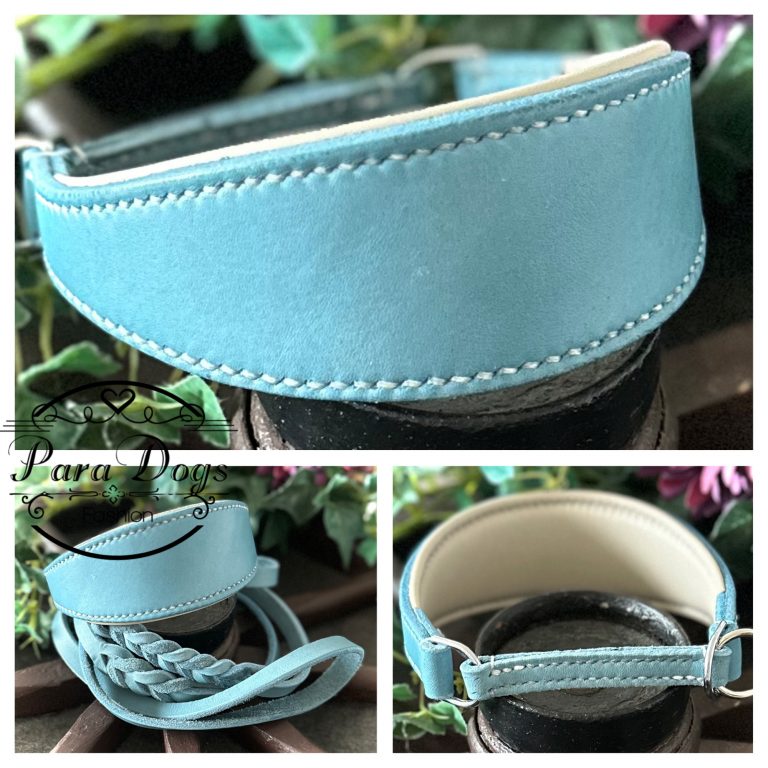 Fettlederhalsband mit Zugstopp